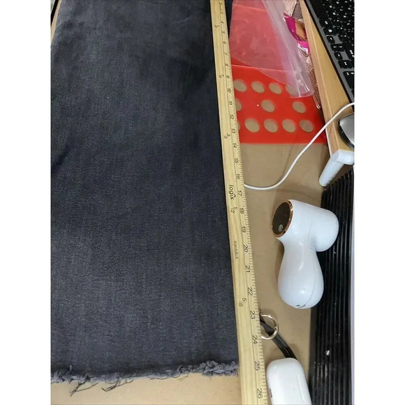 Vigoss Dylan Wide Leg Jeans High Rise Button Fly Women 29 Raw Hem Gothic Grunge - Picture 9 of 9